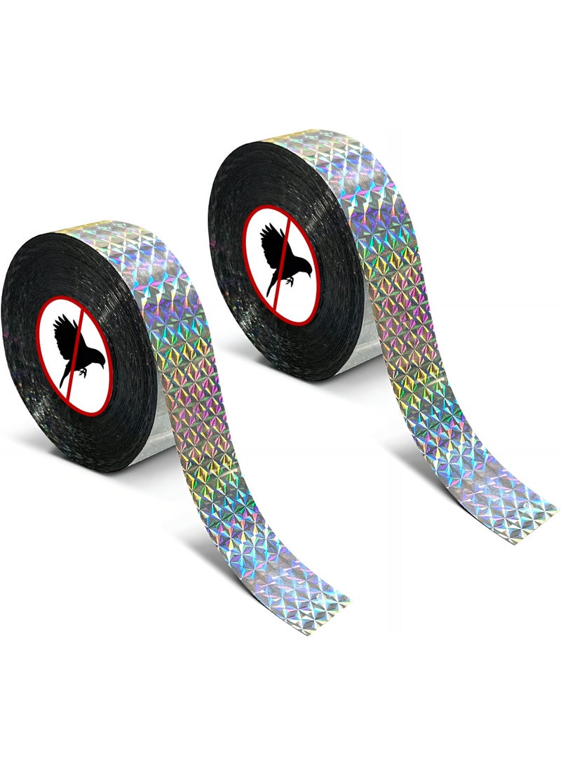 Reflective Bird Repellent Tape 2 Rolls Set 4.8×8000cm – Scare Birds Away for Garden Orchard Farm Outdoor Plants - Image 1
